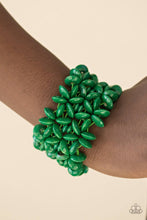 Load image into Gallery viewer, Paparazzi Hawaii Haven - Green wooden Bracelet