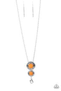 PRE-ORDER - Paparazzi Abstract Artistry - Orange Lanyard - Necklace & Earrings - $5 Jewelry with Ashley Swint