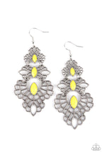 Load image into Gallery viewer, Paparazzi Flamboyant Frills - Yellow - Earrings