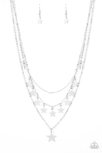 Paparazzi Americana Girl - Silver - Necklace & Earrings