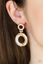 Load image into Gallery viewer, Paparazzi Modern Motivation - Gold - Post Earring