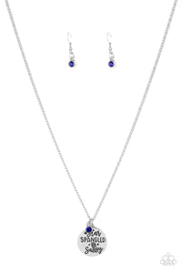 Paparazzi Star-Spangled Sass - Blue - Necklace & Earrings
