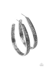 Load image into Gallery viewer, Paparazzi Bossy and Glossy - Silver - Hoop Earring