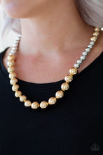 Load image into Gallery viewer, Paparazzi Power To The People - Gold - Necklace and matching Earrings - $5 Jewelry With Ashley Swint