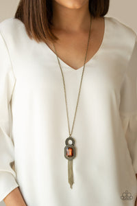 Paparazzi A Good TALISMAN Is Hard To Find - Brown Gem - Necklace & Earrings - $5 Jewelry with Ashley Swint