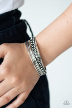 Load image into Gallery viewer, Paparazzi A Piece of The Action - Silver - Set of 5 Bracelets - $5 Jewelry with Ashley Swint
