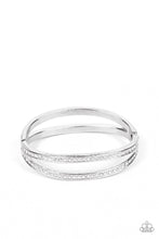 Load image into Gallery viewer, PRE-ORDER - Paparazzi A Show of FIERCE - White - Hinged Bracelet - $5 Jewelry with Ashley Swint