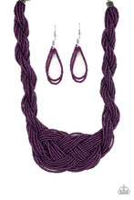 Load image into Gallery viewer, Paparazzi A Standing Ovation - Purple / Plum - Seed Beads - Necklace &amp; Earrings - $5 Jewelry with Ashley Swint