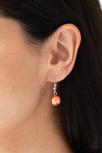 Load image into Gallery viewer, Paparazzi All About Me - Orange Pearls - Ornate Silver Beads - Necklace &amp; Earrings - $5 Jewelry with Ashley Swint