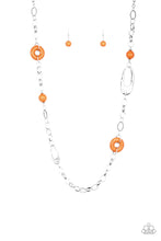 Load image into Gallery viewer, Paparazzi Artisan Artifact - Orange Stone Beads - Silver Rings - Hammered Necklace &amp; Earrings - $5 Jewelry With Ashley Swint