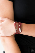 Load image into Gallery viewer, Paparazzi Back To BACKPACKER - Red - Suede - Adjustable Clasp - Bracelet - $5 Jewelry with Ashley Swint