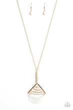 Load image into Gallery viewer, Paparazzi Beach Beam - Gold - Shell Half Moon Pendant - Necklace &amp; Earrings - $5 Jewelry with Ashley Swint