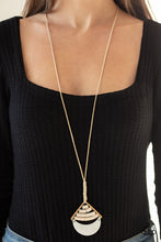 Load image into Gallery viewer, Paparazzi Beach Beam - Gold - Shell Half Moon Pendant - Necklace &amp; Earrings - $5 Jewelry with Ashley Swint