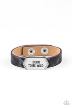 Load image into Gallery viewer, Paparazzi Born To Be Wild - Purple - Cheetah - White Rhinestones - Bracelet - $5 Jewelry with Ashley Swint