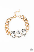 Load image into Gallery viewer, Paparazzi Bring Your Own Bling - Gold - White Teardrop Gems - Gold Chain Bracelet - $5 Jewelry with Ashley Swint
