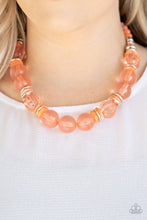 Load image into Gallery viewer, Paparazzi Bubbly Beauty - Orange - Acrylic Necklace &amp; Earrings - $5 Jewelry with Ashley Swint