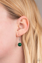 Load image into Gallery viewer, Paparazzi Bubbly Boardwalk - Green Beads - Silver Chains - Necklace &amp; Earrings - $5 Jewelry with Ashley Swint
