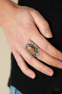 PRE-ORDER - Paparazzi Can You SEER What I SEER - Brown Cat's Eye Stone - Ring - $5 Jewelry with Ashley Swint