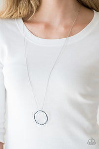 PRE-ORDER - Paparazzi Center Of Attention - Blue - Necklace & Earrings - $5 Jewelry with Ashley Swint