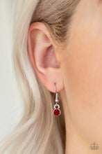 Load image into Gallery viewer, Paparazzi Classic Casanova - Red Rhinestones - Silver Heart - Necklace &amp; Earrings - $5 Jewelry With Ashley Swint