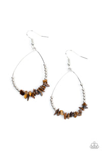 PRE-ORDER - Paparazzi Come Out of Your SHALE - Brown - Earrings - $5 Jewelry with Ashley Swint