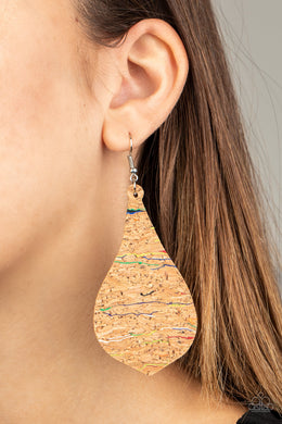 Paparazzi Cork Coast - Multi - Teardrop Cork - Earrings - $5 Jewelry with Ashley Swint