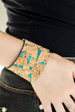 Load image into Gallery viewer, Paparazzi Cork Congo - Blue - Leather Band - Wrap / Snap Bracelet - $5 Jewelry with Ashley Swint