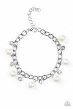 Load image into Gallery viewer, Paparazzi Country Club Chic - White Pearls - Silver Chain Bracelet - $5 Jewelry With Ashley Swint