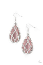 Load image into Gallery viewer, PRE-ORDER - Paparazzi Crawling With Couture - Pink Cat&#39;s Eye Stone - Earrings - $5 Jewelry with Ashley Swint