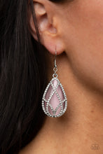 Load image into Gallery viewer, PRE-ORDER - Paparazzi Crawling With Couture - Pink Cat&#39;s Eye Stone - Earrings - $5 Jewelry with Ashley Swint