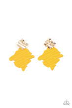 Load image into Gallery viewer, PRE-ORDER - Paparazzi Crimped Couture - Yellow - Earrings - $5 Jewelry with Ashley Swint