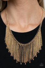 Load image into Gallery viewer, Paparazzi Cue The Fireworks - Gold - Necklace &amp; Earrings - $5 Jewelry with Ashley Swint