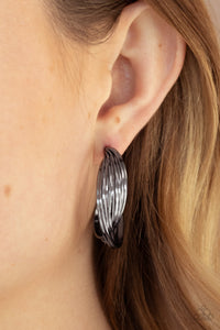 PRE-ORDER - Paparazzi Curves In All The Right Places - Black - Earrings - $5 Jewelry with Ashley Swint