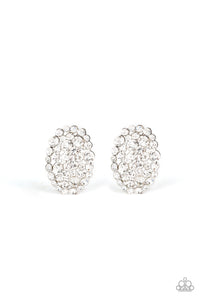 Paparazzi Daring Dazzle - White Rhinestones - Post Earrings - $5 Jewelry with Ashley Swint