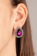 Load image into Gallery viewer, Paparazzi Debutante Debut - Pink - Teardrop Gem - Post Earrings - $5 Jewelry with Ashley Swint