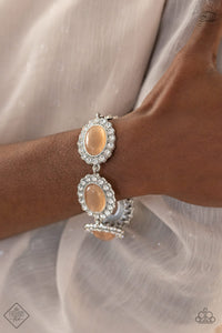 Paparazzi Demurely Diva - Orange - Bracelet - Fashion Fix Exclusive February 2021 - $5 Jewelry with Ashley Swint