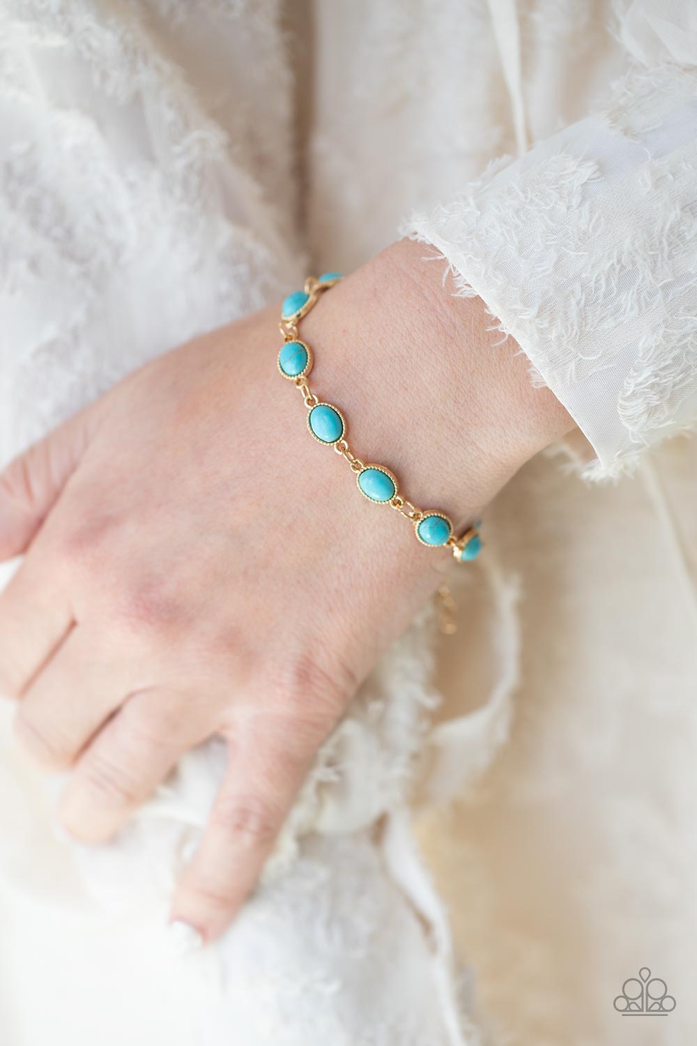 Paparazzi Desert Day Trip - Blue - Bracelet - $5 Jewelry with Ashley Swint
