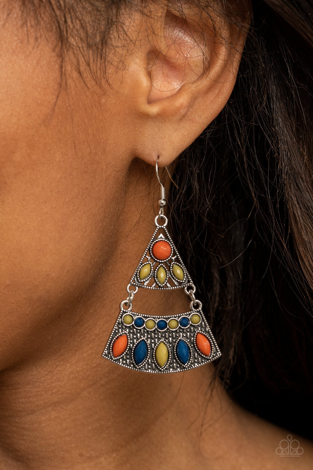 Paparazzi Desert Fiesta - Multi - Earrings - $5 Jewelry with Ashley Swint