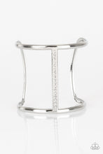Load image into Gallery viewer, Paparazzi Diamond Deity - White Rhinestones - Silver Cuff Bracelet - $5 Jewelry With Ashley Swint