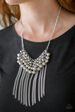 Load image into Gallery viewer, Paparazzi DIVA-de and Rule - Silver Beads - Necklace and matching Earrings - $5 Jewelry with Ashley Swint