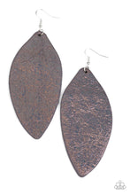 Load image into Gallery viewer, Paparazzi Eden Radiance - Multi - OIL SPILL IRIDESCENCE Leather Leaf - Earrings - $5 Jewelry with Ashley Swint