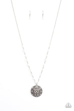Load image into Gallery viewer, Paparazzi Everyday Enchantment - White - Opaque Beads - Silver Chain Necklace &amp; Earrings - $5 Jewelry with Ashley Swint