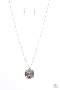 Paparazzi Everyday Enchantment - White - Opaque Beads - Silver Chain Necklace & Earrings - $5 Jewelry with Ashley Swint