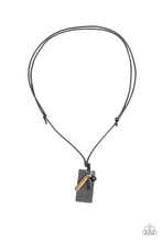 Load image into Gallery viewer, Paparazzi Explorer Edge - Black - Leather - Urban Necklace - $5 Jewelry with Ashley Swint