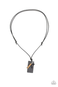 Paparazzi Explorer Edge - Black - Leather - Urban Necklace - $5 Jewelry with Ashley Swint