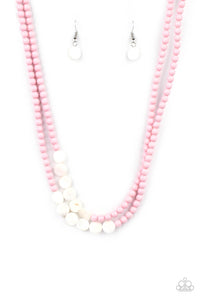 PRE-ORDER - Paparazzi Extended STAYCATION - Pink - Necklace & Earrings - $5 Jewelry with Ashley Swint