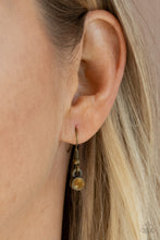 Load image into Gallery viewer, PRE-ORDER - Paparazzi Extra Enticing - Brass - Necklace &amp; Earrings - $5 Jewelry with Ashley Swint