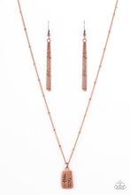 Load image into Gallery viewer, Paparazzi Faith Over Fear - Copper - Necklace &amp; Earrings - $5 Jewelry with Ashley Swint