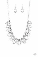 Load image into Gallery viewer, Paparazzi FEARLESS is More - White Rhinestones - Necklace &amp; Earrings - $5 Jewelry with Ashley Swint