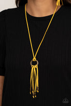 Load image into Gallery viewer, Paparazzi Feel at HOMESPUN - Yellow - Necklace &amp; Earrings - $5 Jewelry with Ashley Swint